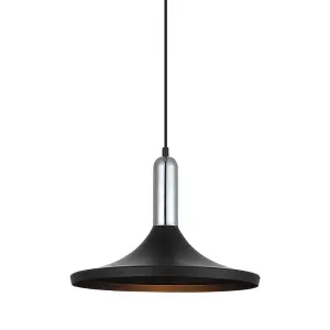 Luminosa Modern Hanging Pendant Black 1 Light , E27