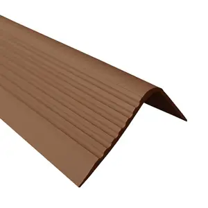 Stair non anti slip PVC nosing rubber angle step edge  RGPD 150cm brown