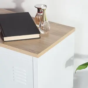 Mira Bedside Table White