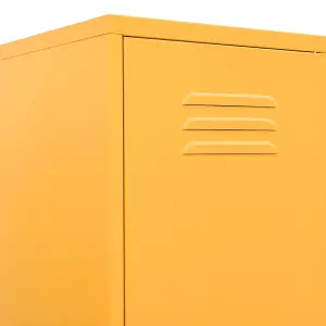 Berkfield Locker Cabinet Mustard Yellow 35x46x180 cm Steel