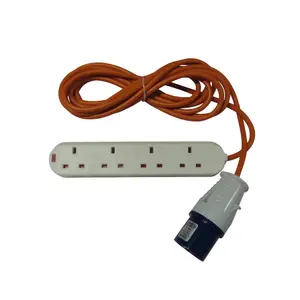 Camping 4 Way Extension Lead 15M (Electric Hook Up Cable Caravan Campsite)