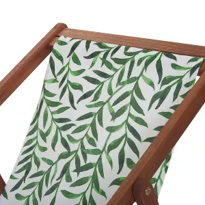 Sun Lounger Wood Dark Brown ANZIO