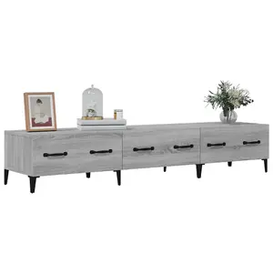 Berkfield TV Cabinet Grey Sonoma 150x34,5x30 cm Engineered Wood