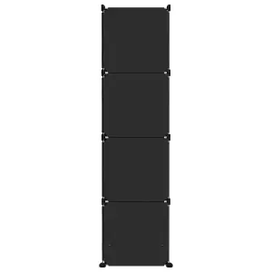 Berkfield Cube Storage Cabinet for Kids with 10 Cubes Black PP