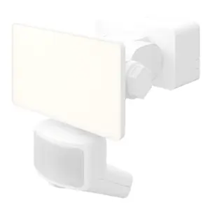 GoodHome Davern AWL1020-IW White Mains-powered Cool white Outdoor LED PIR Floodlight 1000lm