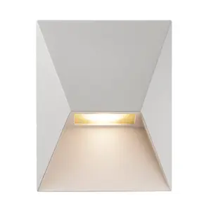 Nordlux Pontio 15 Outdoor Patio Terrace Garden Wall Light In White (Height) 19cm