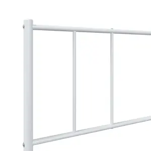 Berkfield Metal Bed Frame with Headboard and Footboard White 80x200 cm