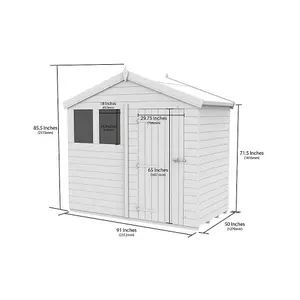 DIY Sheds 8x4 Apex Shed - Single Door Without Windows