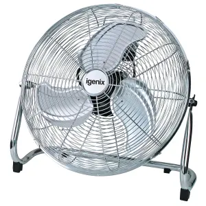 Igenix DF1800 Floor Standing Fan, 18 Inch, Chrome