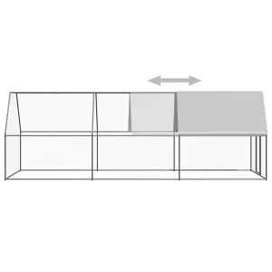 Outdoor Chicken Cage 2x6x2 m Galvanised Steel