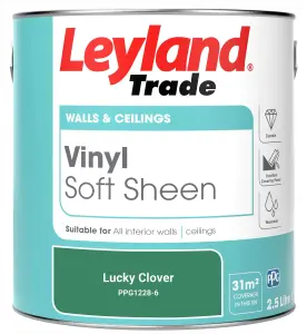 Leyland Trade Vinyl Soft Sheen Walls & Ceilings Emulsion Paint Lucky Clover (PPG1228-6) - 2.5L