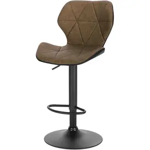 Parrett Swivel Adjustable Height Stool (Set of 2) Dark Brown