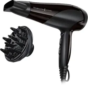 Remington Hair Dryer Ionic (Powerful, Fast Professional Styling, Diffuser, Concentrator, Ionic Conditioning For Frizz Free Hair, 3 Heat / 2 Speed