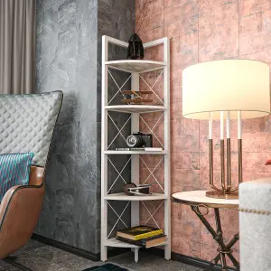 Decorotika Remo Corner Bookcase Shelving Unit