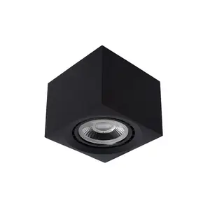 Lucide Fedler Modern Surface Mounted Ceiling Spotlight - LED Dim to warm - GU10 - 1x12W 2200K/3000K - Black