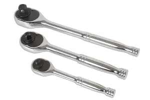 Laser Tools 6421 3pc Standard Ratchet Set 1/4"D, 3/8"D, 1/2"D