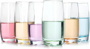 simpa 330ml Multicolour Highball Glasses, Set of 6