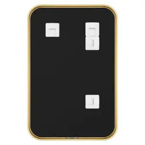 GoodHome Tisa Gold effect Rectangular Wall-mounted Bathroom Mirror (H)60cm (W)40cm