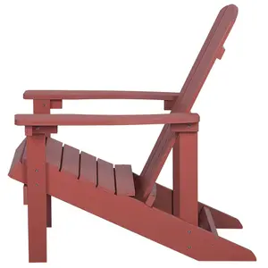 Beliani Retro Garden Chair ADIRONDACK Red