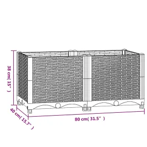 Berkfield Raised Bed 80x40x38 cm Polypropylene