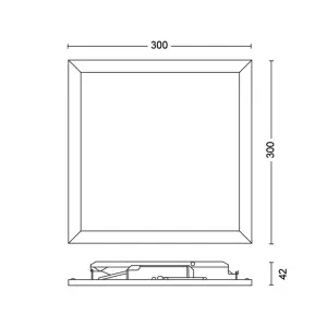 Philips LED Panel Square Ceiling Light 40K 12W, Cool White