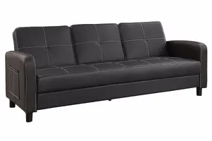 Furniture Stop - Tampa 3 Seater Stitching Leather Sofa Bed