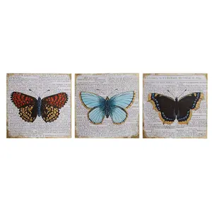 Maison by Premier Butterfly Wall Plaque - Set of 3