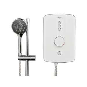 Triton Amala Gloss White Chrome effect Manual Electric Shower, 9.5kW