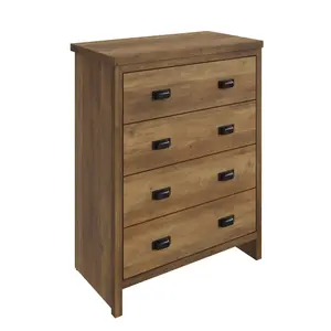 GFW Boston 4 Drawer Chest of Drawers Knotty Oak