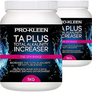 Pro-Kleen TA Plus Total Alkalinity Increaser - Increases Alkaline Levels in Pools, Hot Tubs & Spas - Balances pH Levels 2kg