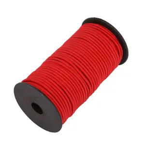 25 metres Bungee Cord, 4mm Wide Stretchy Strap Round Elastic String, Red