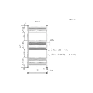 Right Radiators Prefilled Thermostatic Electric Heated Towel Rail Straight Ladder Warmer Rads - Chrome 1000x500 mm