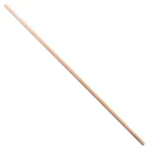 1 x Beech Wood Handle for Broom, Mop, Flag Pole, Plant Support - Non-Threaded - 120 cm (3.94 ft) Long, 22 mm (7/8") Thick Shaft