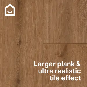 GoodHome Italo Walnut Oak effect Textured Click vinyl Planks, 2.36m²