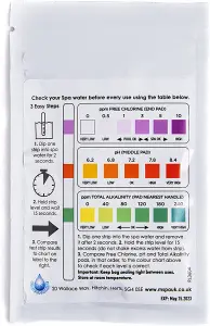 100 Dip 3-in-1 Test Strips Blue Sparkle for Ground Pool Spa and Hot Tubs Treatment to Measures PH, Alkaline and Chlorine