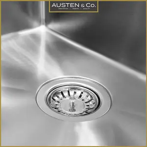 Austen & Co. Orla Stainless Steel Inset/Undermount 1.5 Bowl Kitchen Sink, Lifetime Guarantee, Easy To Clean, Fast Delivery