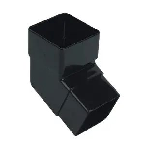 FreeFlow Black Square Downpipe 112.5 Degree Offset Bend, Rain Water Systems