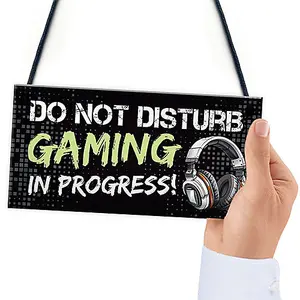 Red Ocean Gaming Sign Do Not Disturb Funny Gamer Gift For Son Brother Boys Bedroom Sign Novelty Christmas Birthday Gifts For Son