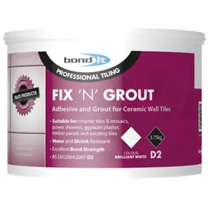 Bond It Fix N Grout Tile Adhesive, 3.75kg   BDTA11(N) (Pack of 3)