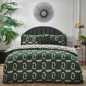 furn. Avalon Geometric Reversible Duvet Cover Set