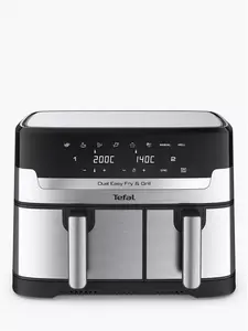 Tefal Easy Fry Dual Drawer Air Fryer, 8.3L, Stainless Steel