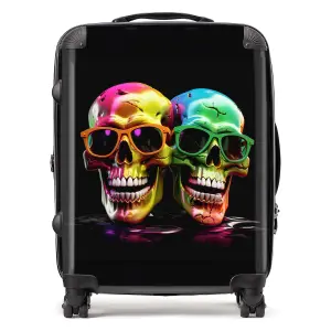 Happy Skeletons In Sunglasses Suitcase - Large