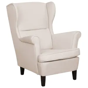 Wingback Chair ABSON Fabric Light Beige