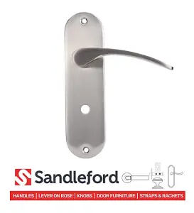 Sandleford Moreton Bathroom  Door Handle Lever Set - Brushed Nickel