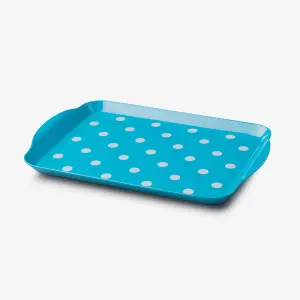 Zeal MelamineSmall Dotty Serving Tray, Aqua