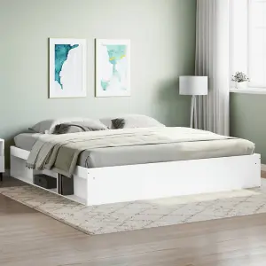 Berkfield Bed Frame White 200x200 cm