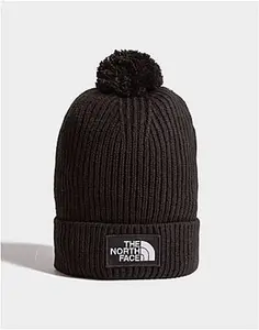 The North Face TNF Box Pom Beanie Hat - Black - ONE SIZE -