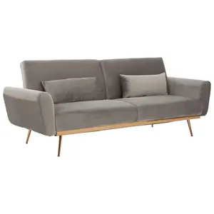 Interiors by Premier Hatton Grey Velvet Sofa Bed