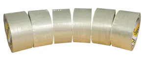 6 Pack of Clear Stikky Tape - 50mm x 66m