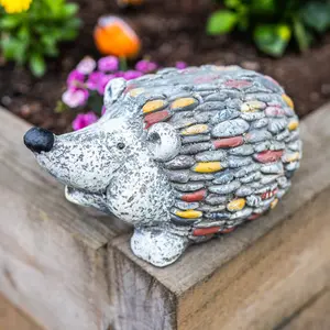 Hedgehog Garden Ornament with Stone Effect